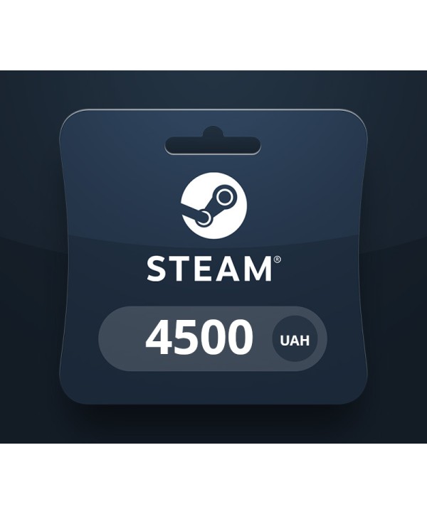 Steam Wallet Card UAH 4500 UA Activation Code Steam Key EUROPE